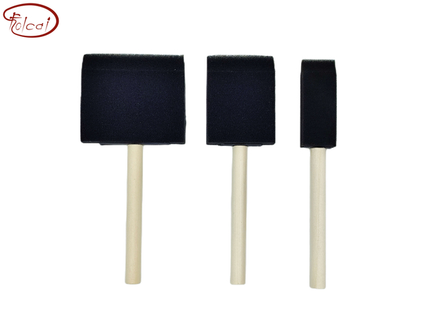 3 pcs Black Kids Foam Brush set