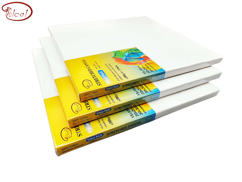Value Pack 280gsm cotton stretched canvas 3 Pack