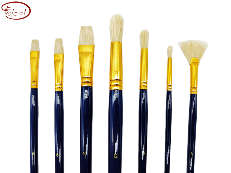 7 pcs Chungking Hog Bristle Oil Paint Brushes set
