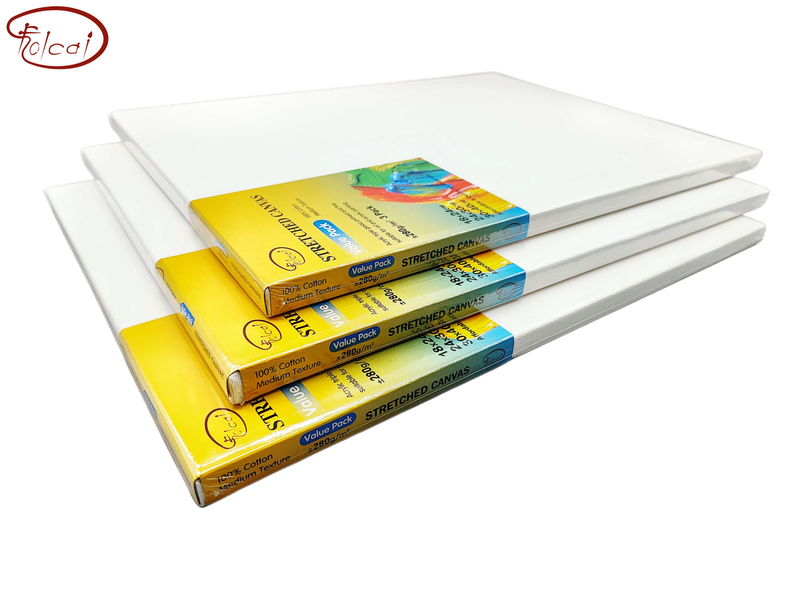 Value Pack 280gsm cotton stretched canvas 3 Pack