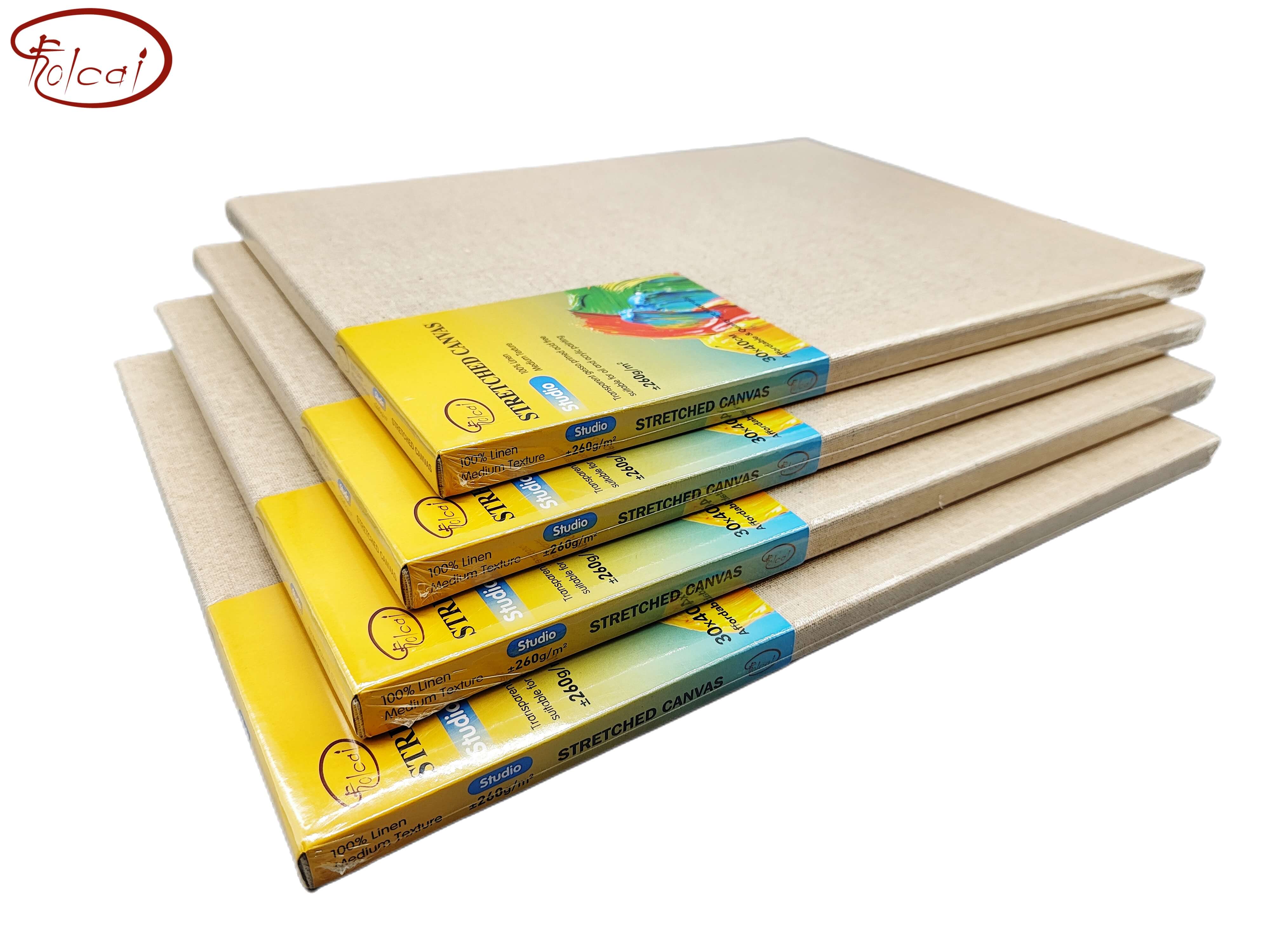 260gsm 100% Linen Stretched Canvas