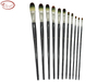 Filbert Tri-color Premium Synthetic Brush Set with Brass Ferrule and Long Handle