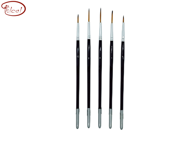 Liner Synthetic Brush Set with Aluminum Ferrule and Short Handle