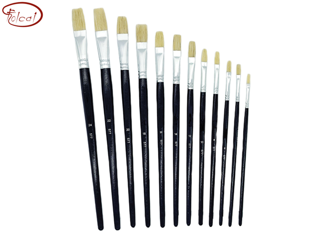 577 Flat Hog Bristle Oil Paint Brushes