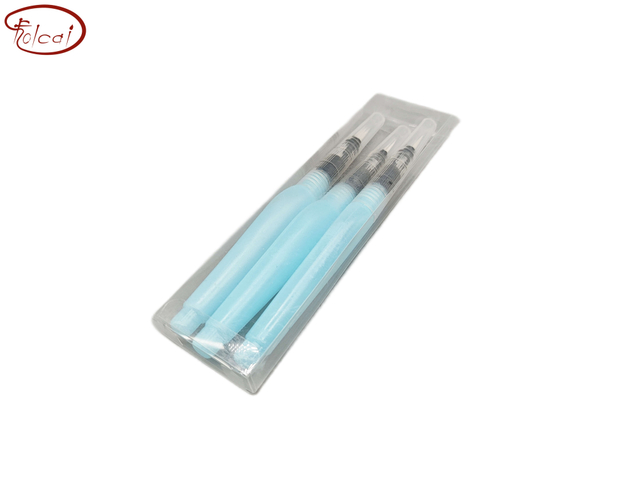 3 pcs Blue Plastic Water Pen Brush Set 