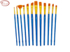 12pcs Golden Nylon Hair Brush Set with Aluminum Ferrule and Short Handle