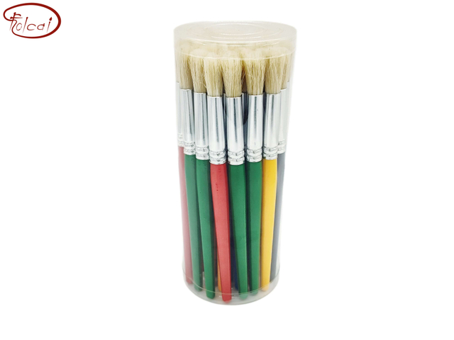 36pcs Round Hog Bristle Oil Paint Brushes Set