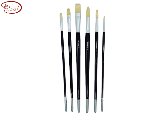 6 pcs Chungking Hog Bristle Oil Paint Brushes set