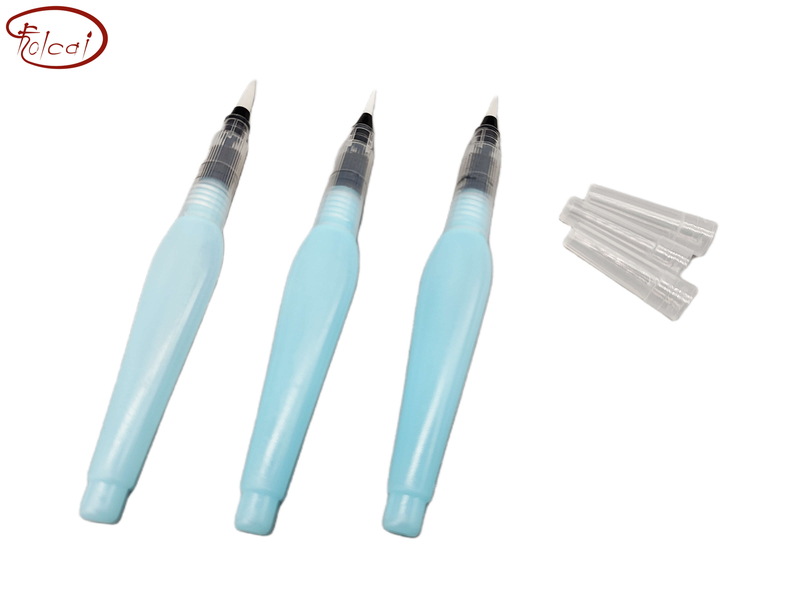 3 pcs Blue Plastic Water Pen Brush Set 