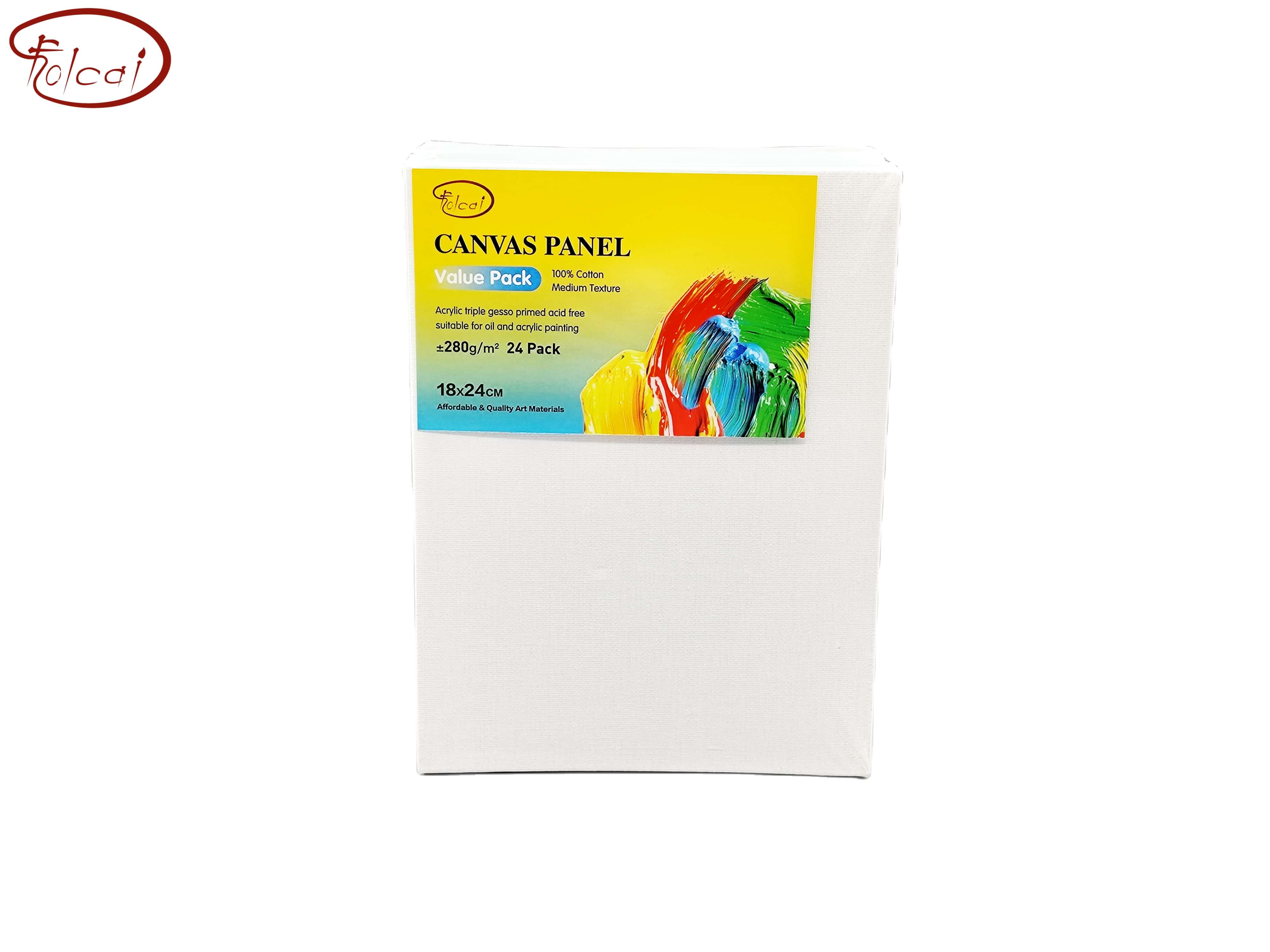 Value Pack 280gsm Cotton Canvas Panel 24 Pack