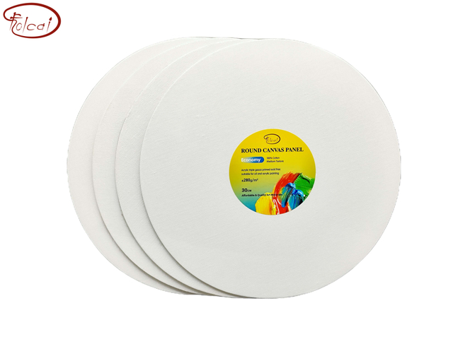 280gsm 100% Cotton Round Canvas Panel