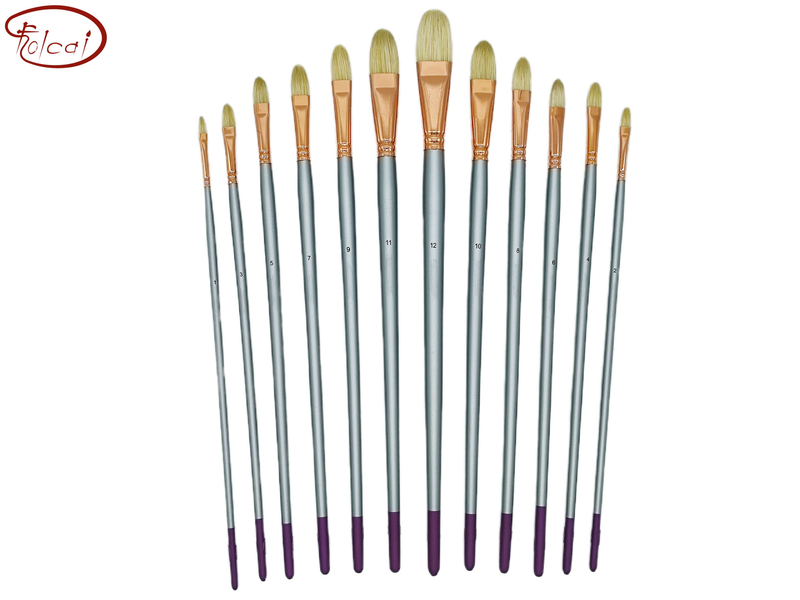 Filbert Interlocked Chungking Hog Bristle Oil Paint Brushes