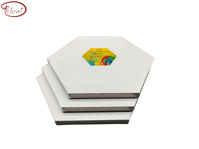 280gsm cotton Hexagon stretched canvas