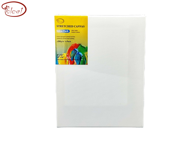 Value Pack 280gsm cotton stretched canvas 6 Pack