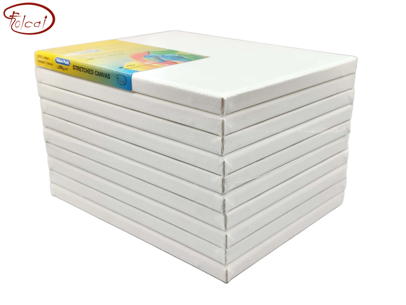 Value Pack 280gsm cotton stretched canvas 8"x10" 10 Pack