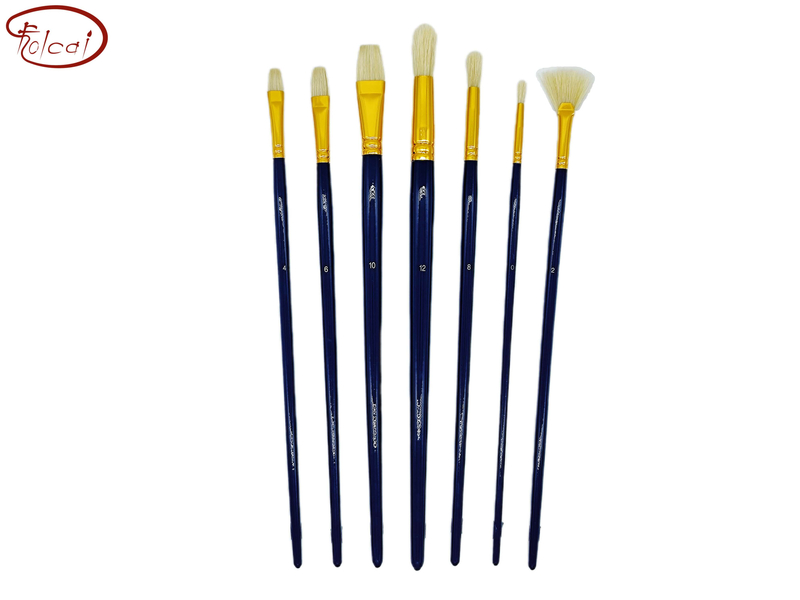 7 pcs Chungking Hog Bristle Oil Paint Brushes set