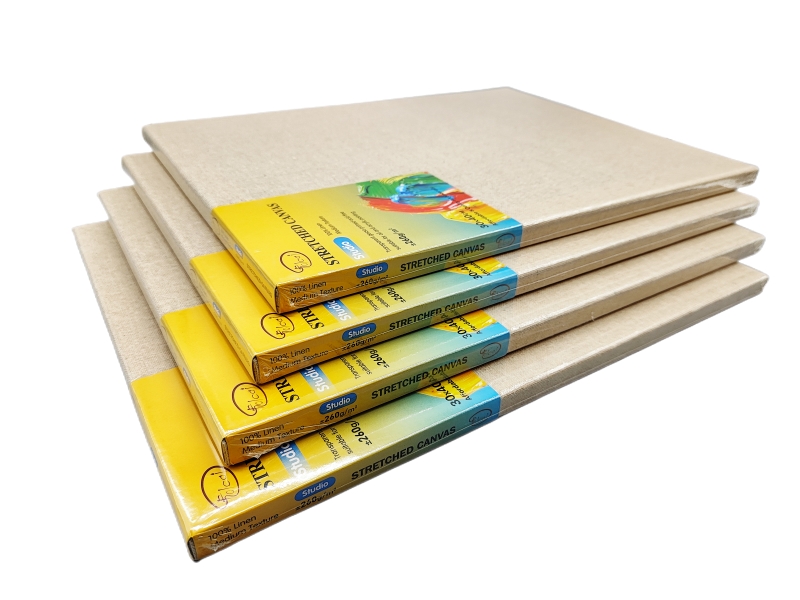 260gsm 100% Linen Stretched Canvas