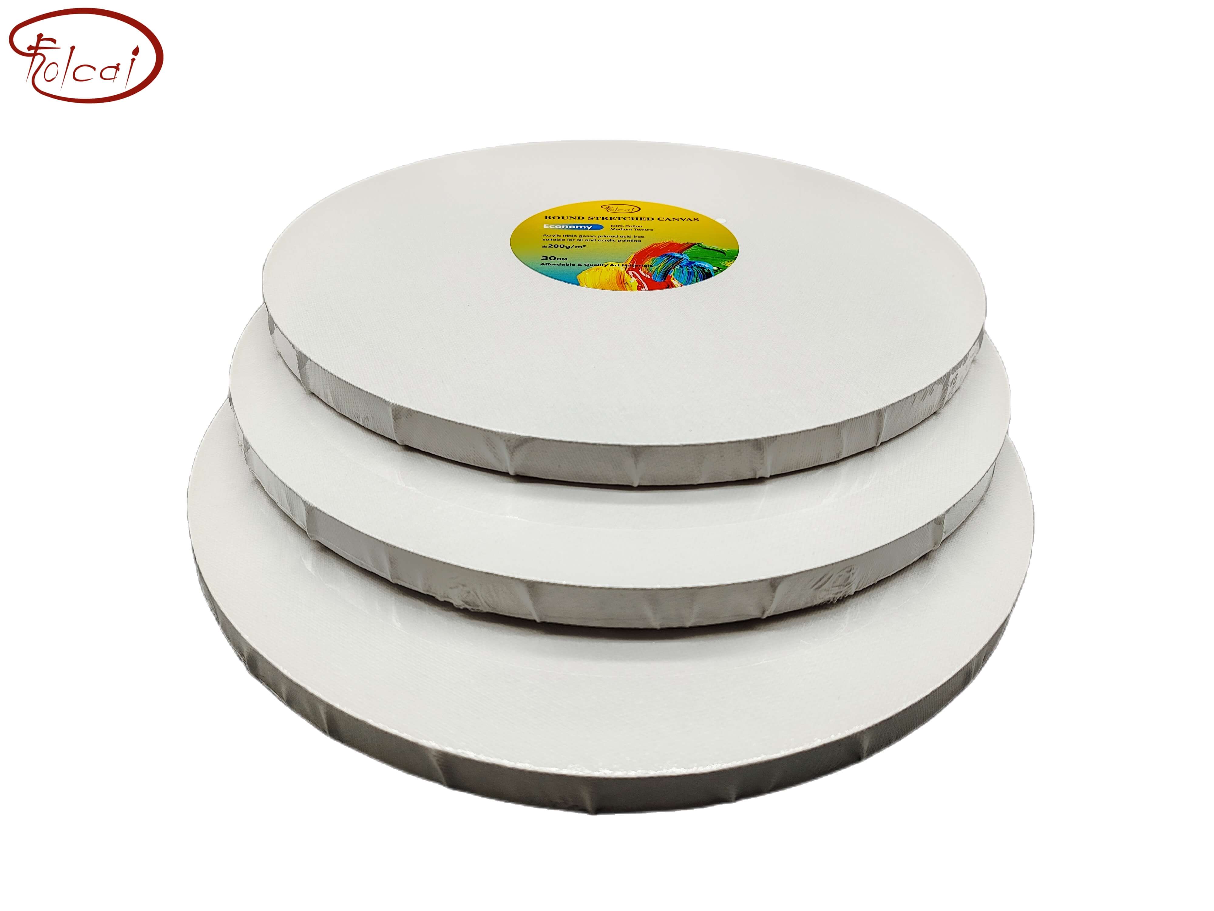 280gsm cotton Round stretched canvas