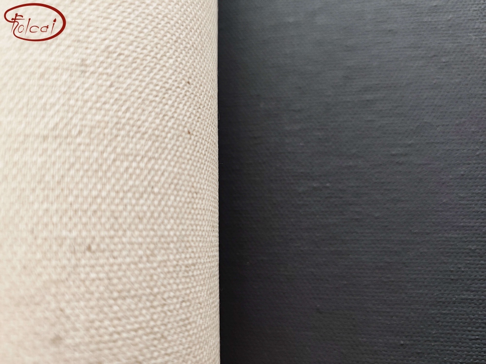 ±380g/m2 100% Natural Cotton Black Canvas Roll 
