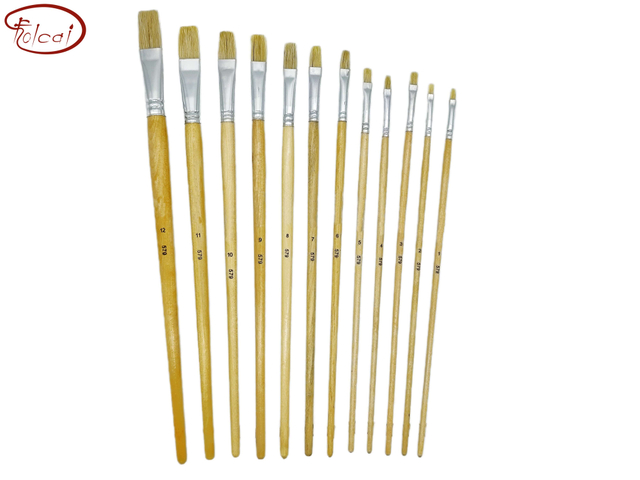 579 Flat Hog Bristle Oil Paint Brushes