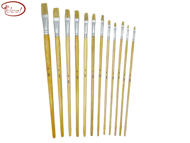 579 Flat Hog Bristle Oil Paint Brushes
